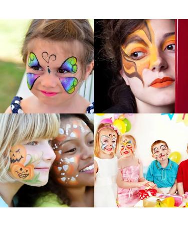 Face Painting Kit for Kids 15 Colors Non-Toxic Professional Quality Palette Body Face Painting Supplies with 2 Brushes for Kids Adults Party Cosplay - Buy Online on GoSupps.com