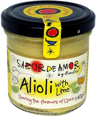 Sabor de Amor - Traditional Alioli with Lime 140g - Naturally Vegan - Pack of 3 - Buy Online on GoSupps.com