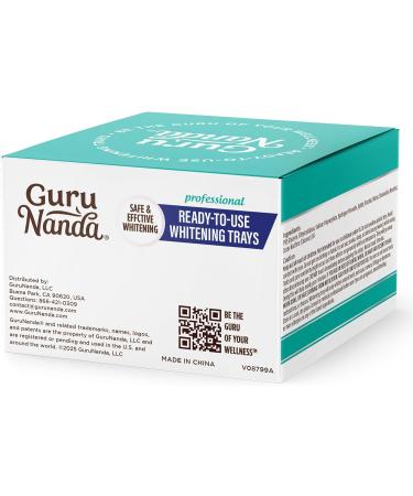GuruNanda Ready-to-Use Prefilled Whitening Trays (7 Treatments) with 8% Hydrogen Peroxide to Remove Surface Stains Fast & Easy Teeth Whitening for Sensitive Smiles - Buy Online on GoSupps.com