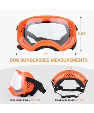 Namsan Dog Glasses - UV Protection Sunglasses for Large Dogs | Adjustable Band & Sponge-Nose Pad - Orange - Buy Online on GoSupps.com