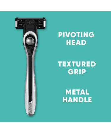 Made For YOU by BIC Shaving Razor Blades - Mens & Womens Razors Kit with 2 Cartridge Refills - Nickel Handle & 5-Blade Razors for Smooth Shave - Buy Online on GoSupps.com