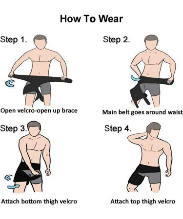 Groin Support Hip Brace for Sciatica Pain Relief - Compression Sleeve for Thigh, Hamstring, and Hip Arthritis - Groin Strap for Men and Women - Buy Online on GoSupps.com