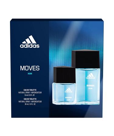 Adidas Moves for Him 2pc Gift Set - 0.5oz & 1.0oz EDT Combo - Buy Online on GoSupps.com