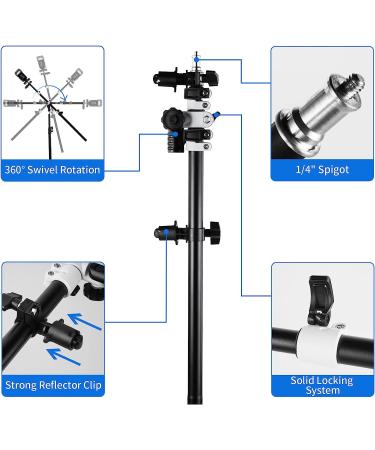 Selens Telescopic Reflector Holder: Extendable Boom Arm with 360 Swivel - Ideal for Studio and Portrait Photography - Buy Online on GoSupps.com