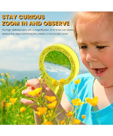 Aixpi 30x Magnifying Glass with Light - 12 LEDs Illuminated for Seniors Reading & Inspection | Perfect for Macular Degeneration Coins & Jewelry - Yellow - Buy Online on GoSupps.com