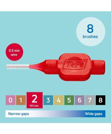 TePe Interdental Brush Size 2 - Pack of 4 (8 Brushes) | International Shipping Available - Buy Online on GoSupps.com