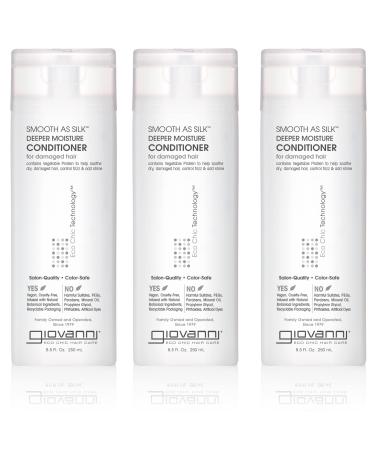 Giovanni Cosmetics Inc. Conditioner Smooth As Silk For Daily Use 8.5 Fl OZ Containers (Pack Of 3) by Giovanni Cosmetics Inc.