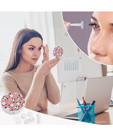 Smiling Cats & Hearts Contact Lens Case | Cute Portable Storage Box with Mirror - International Shipping Available - Buy Online on GoSupps.com