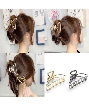 Xutong 8-Piece Rose Gold Metal Hair Clips Set - Small & Large Crescent Hair Clips for Thick Hair - Stylish & Durable Women s Accessories - Buy Online on GoSupps.com