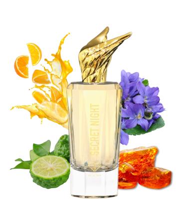 Secret Night Perfume for Women & Men | Spicy Fresh Woody Scent | Non-Alcoholic Arabian Perfume 3.4 Fl. Oz. Spicy Woody Fresh