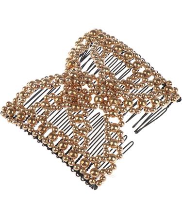 1pc Women Hair Accessories Beaded Elastic Hair Claw Hairpin Magic Comb Up-Do Hairstyle Bun Maker Styling Tool (Color : BK) - Buy Online on GoSupps.com
