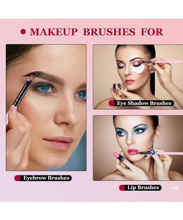 12-Pack Small Concealer Brushes - Flat Lip & Under Eye Synthetic Makeup Brushes for Blending Setting & Buffing - Pink - International Shipping Available - Buy Online on GoSupps.com