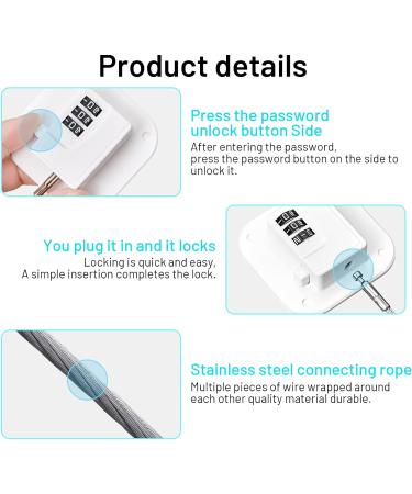Child Safety Fridge Lock Set- Key Coded Refrigerator & Cupboard Security Locks | 3M Adhesive for Home, Hotel & Kitchen Use - Buy Online on GoSupps.com