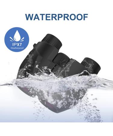 Compact 15x25 Waterproof Binoculars for Adults and Kids - Low Light Vision, Easy Focus - Ideal for Bird Watching - Black - Buy Online on GoSupps.com