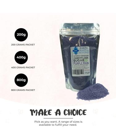Baking Beauty and Beyond Premium Purple Rain Flavored Cotton Candy Floss Sugar 800g - Natural Ingredients for Every Occasion - Buy Online on GoSupps.com
