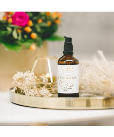 Loelle Ginger Oil - Organic Healing Massage Oil for Muscle Pain Relief (100ml) - Spicy & Stimulating Moisture Care - Buy Online on GoSupps.com