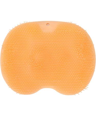 Foot Scrubber & Massage Shower Mat - Soft Orange Foldable with Suction Cups - International Shipping Available - Buy Online on GoSupps.com