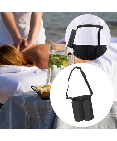 Perfk Massage Bottle Bag - Adjustable Length Oil & Lotion Case with 2 Pockets | Portable Waist Double Bottle for Massage Therapy - Buy Online on GoSupps.com