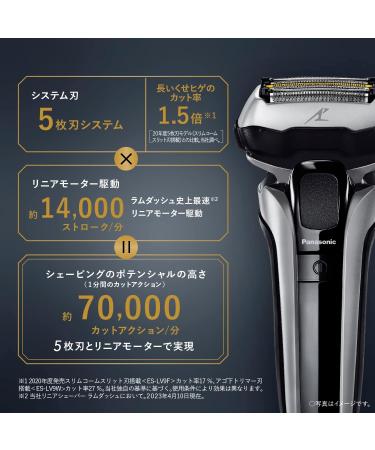 Panasonic ES-LV5J-S LAMDASH PRO 5-Blade Men's Shaver with Sonic Cleaning Mode - Japan Import 2023 | International Shipping Available - Buy Online on GoSupps.com