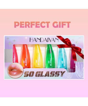 Aloe Vera Lip Oil Gloss Magic Colour Changing Lipgloss Long Lasting Glitter Lip Gloss Set Lips Moisturizer Aloe Vera Lip Stick for Women Girls (6pcs Lip Oil) - Buy Online on GoSupps.com