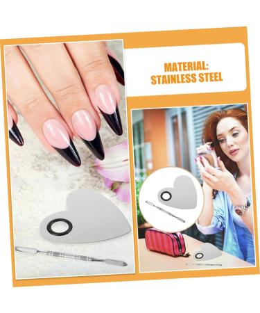 3ensembles Palette De M lange Pour Ongles Forme De C ur Stylo De Couleur Outil De Maquillage M tal Pour Manucures Usage Domestique Et Salon - Buy Online on GoSupps.com