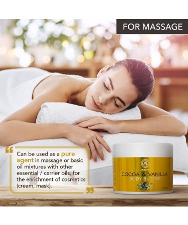 Cocoa & Vanilla Body Butter 250g | Natural Moisturizer for Very Dry Skin | Luxurious Skin & Hand Care - Buy Online on GoSupps.com