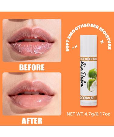 12 Flavor Natural Lip Balm Set Moisturizing Lip Care Variety Pack with Cherry Coconut Aloe Vera Honey & More Organic Hydrating Lip Moisturizer for Dry Cracked Lips Safe for All Ages - Buy Online on GoSupps.com