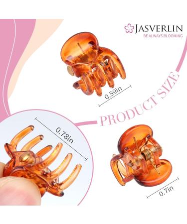 JASVERLIN Small Brown Hair Claw Clips - 50 pcs Strong Grip Mini Hair Clip for Women, Girls, Kids - Pain-Free 90s Accessories for Thin Fine Hair Styling - Buy Online on GoSupps.com