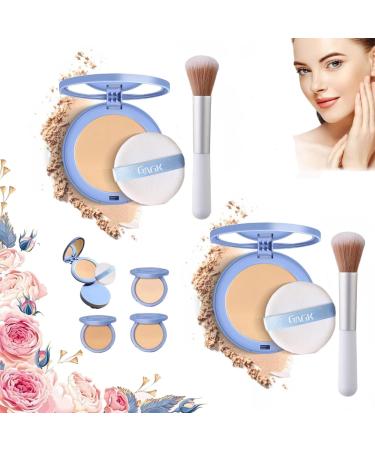 Gagk Polvo Compacto Perfecci n Mate Currently Polvo Compacto Gagk Matte Perfection Pressed Powder Polvo Compacto Perfecci n Mate Gagk Facial Makeup for Soft Focus Finish 2pcs/02