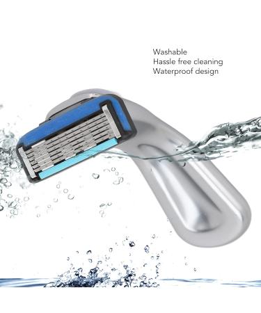 Premium Waterproof Manual Razor for Men - Portable Precise 6-Blade Shaver with Removable Quick Cutter (Matt Silver) - Buy Online on GoSupps.com