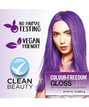 Colour-Freedom Gloss Pro Mystic Purple 150ml | Semi-Permanent Vegan Hair Colour | PurePlex Formula | Lasts 6-10 Washes | Ammonia-Free - Buy Online on GoSupps.com