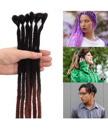 10PC No LIFE 50cm Black to Ginger Red Dreadlock Extensions | Synthetic Dreadlock Accessories for Men & Women | Jamaican Punk Hip-Hop Reggae Hair Wigs - Buy Online on GoSupps.com