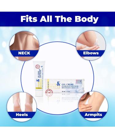 FAIR & WHITE Skin Brightening Gel Cream 30ml - For Neck, Face, Armpit & Private Areas - Buy Online on GoSupps.com