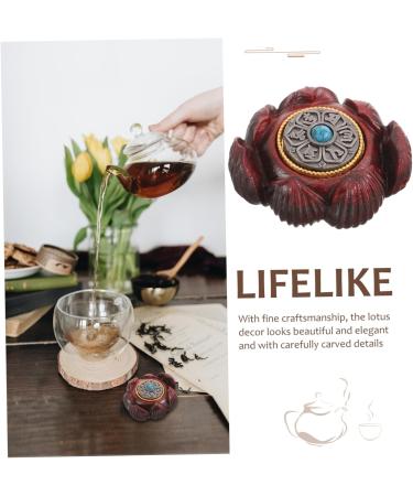 Beaupretty Hand Exercise Plate - Decorative Lotus Wood Tibetan Buddhist Pearls | 3.2x2.7cm Office Charm - Buy Online on GoSupps.com