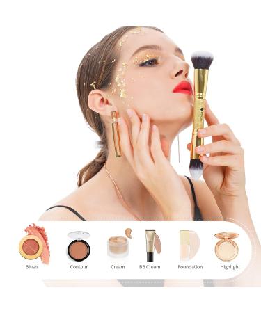 DUcare Makeup Brushes Set - 2 Piece Powder Foundation & Contour Kabuki Synthetic Hair - Premium Cosmetic Brush for Flawless Makeup Application - Buy Online on GoSupps.com