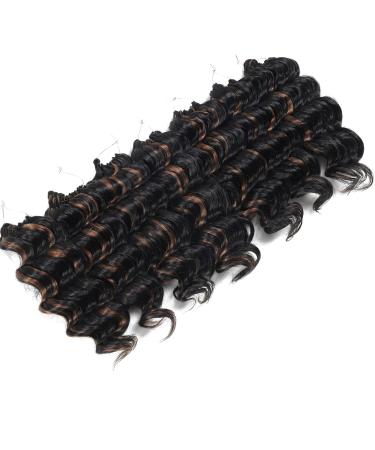 Ocean Wave Crochet Hair Pre Looped 9 Inch 7 Packs Deep Wave Short Curly Braiding Extensions, Synthetic Hair for Women - 9Inch (Pack of 7) - Buy Online on GoSupps.com