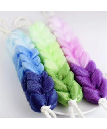 Premium Blue Back Scrubber & Bathing Sponge - Long Stretch Luffa with Rope Handles for Men & Women - Exfoliating Mesh for Ultimate Body Peeling - Buy Online on GoSupps.com
