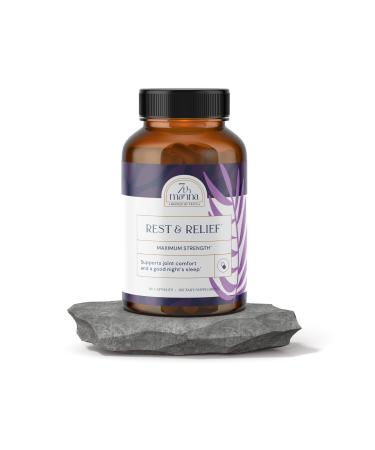 7th Manna Rest & Relief Sleep Aids for Adults Joint Support Supplement for Women & Men with Melatonin GABA L-Theanine & Ashwagandha Supports Deep Sleep & Joint Comfort 60 Capsules