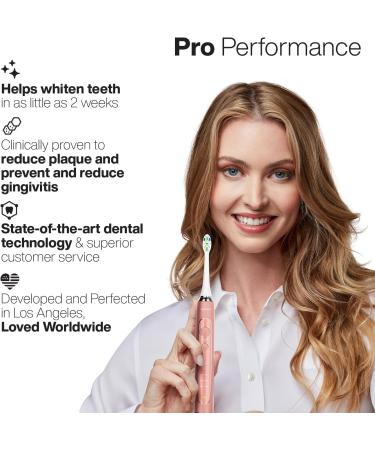 Aquasonic Vibe Series PRO - Ultra-Whitening Electric Toothbrush | 5 Modes Smart Timers & UV Sanitizing | ADA Accepted - Satin Rose Gold - Buy Online on GoSupps.com