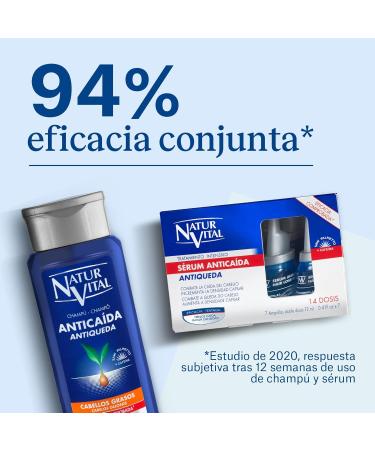  NaturVital NaturVital - Pack of 6 anti-hair loss shampoos for oily hair paraben and silicone free hair loss prevention natural strengthening for men and women 6 x 300 ml - Buy Online on GoSupps.com