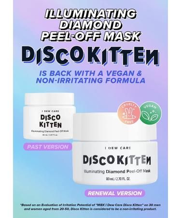 I Dew Care Disco Kitten Peel-Off Mask - Illuminate Skin with White Water Lily & Diamond Powder, 2.70 Oz - Buy Online on GoSupps.com