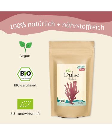 Buy ALGENLADEN Organic Dulse Flakes 100g - Vegan Red Algae for Smoothies | Raw Food | International Shipping - Buy Online on GoSupps.com