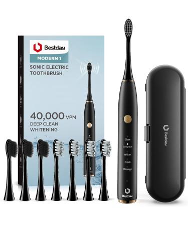 Bestday Electric Toothbrush Replacement Brush Heads - 4 Pieces, Black - Buy Online on GoSupps.com
