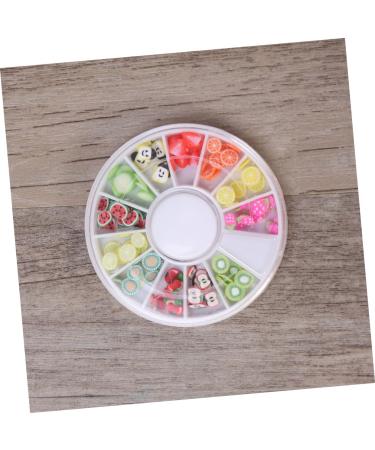 minkissy 12 polymer clay manicure tool Accessories DIY decoration for nail Manicure tools manicure boxed nails decoration fruit nail beauty accessories decorate drill disc nail - Buy Online on GoSupps.com