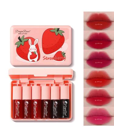 6 Colors Lip Tint Stain Set  Korean Lip Gloss Lip Tint Stain Plumping Mini Liquid Lipstick  Multi-use Lip and Cheek Tint  Long lasting Non-Stick Cup Waterproof  High Pigment  Vivid Color  Lip Tint Makeup Red - Buy Online on GoSupps.com