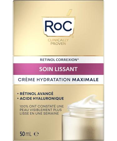 RoC - Retinol Correxion Smoothing Treatment Maximum Hydration - Intensive Anti-Wrinkle Treatment - Anti-Aging - Hyaluronic Acid - 50 ml - Buy Online on GoSupps.com