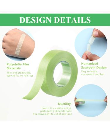 5 Rolls Green Eyelash Extension Bands - Breathable 0.5 Inch Adhesive Ligament for Volume Eyelash Refinement - 10 Yards - Buy Online on GoSupps.com