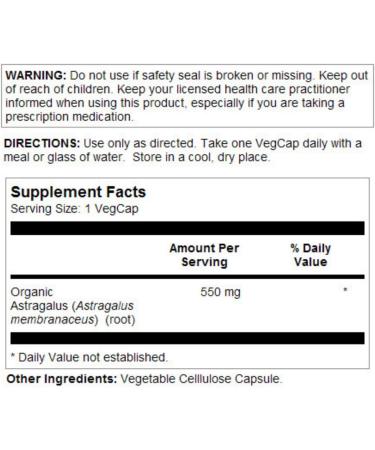 Solaray Astragalus Root 550mg VegCaps - Immune Support & Stress Relief - Buy Online on GoSupps.com