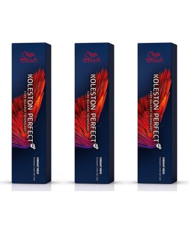 Wella 3 pack Koleston Perfect Me+ KP VIBRANT REDS 7/47 medium blonde red-brown