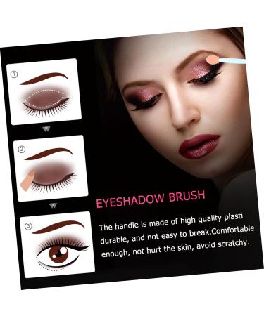 BELLIFFY 100pcs Double Ended Eyeshadow Brush Double-sides Eye Brush Makeup Brush Sponge Brush Makeup Tool Eyeshadow Stick Dual-side Cosmetic Applicator Cosmetic Tool 6.5x1.3cm Blue - Buy Online on GoSupps.com